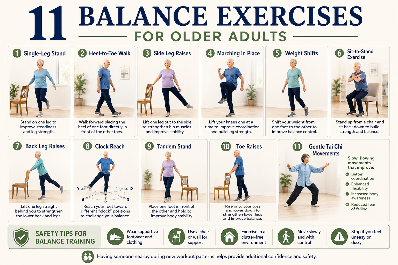11 Balance Exercises for Older Adults