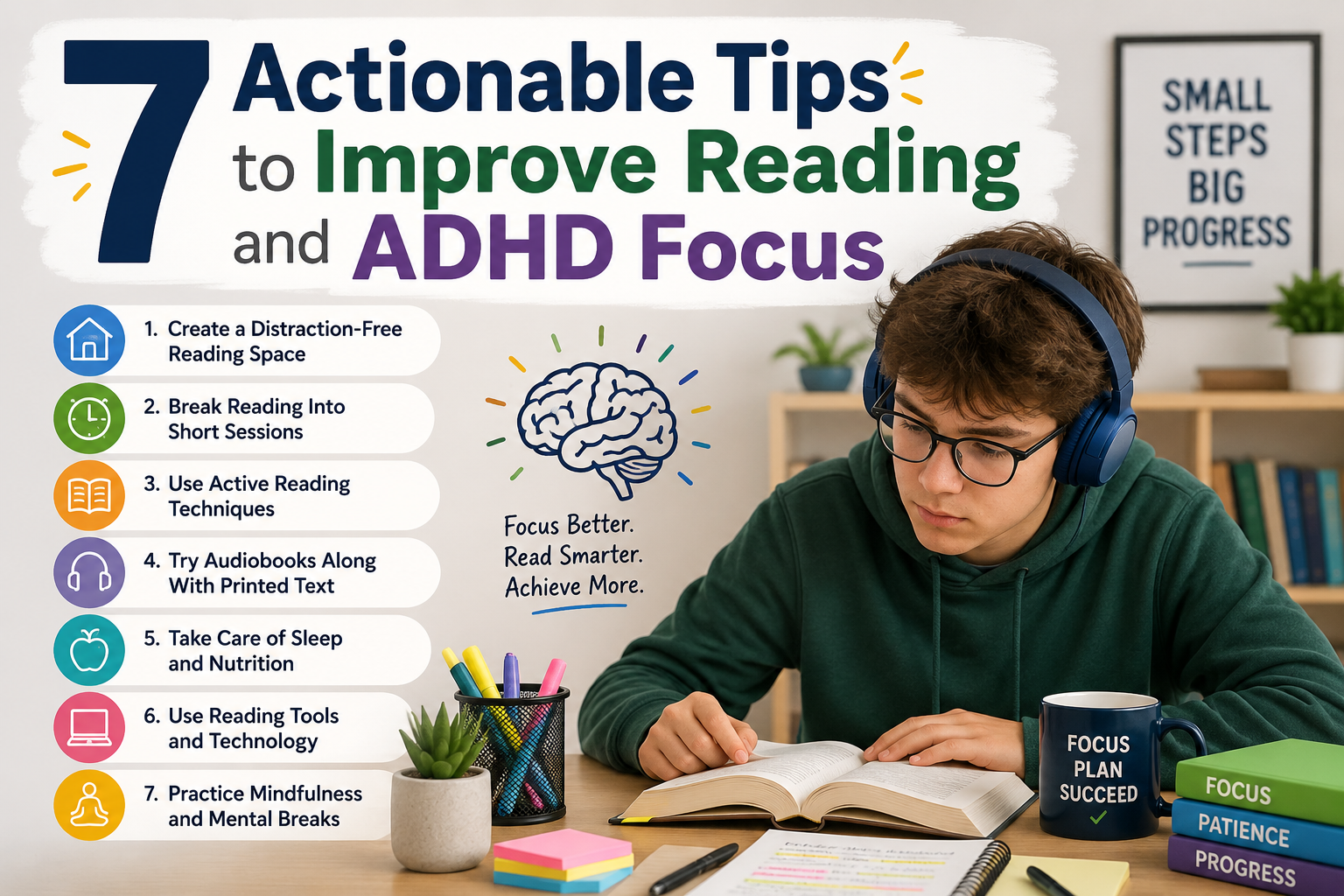 7 Actionable Tips to Improve Reading and ADHD Focus