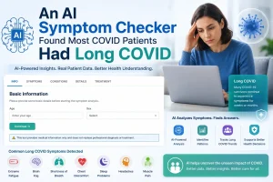 AI symptom checker long COVID risk