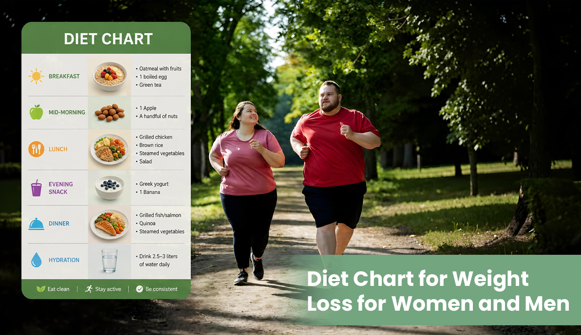 Diet Chart for Weight Loss for Women and Men
