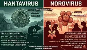 Hantavirus norovirus comparison symptoms