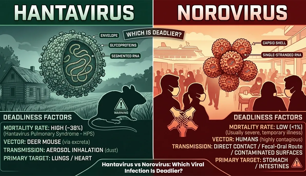 Hantavirus vs Norovirus Which Viral Infection Is Deadlier Hantavirus norovirus comparison symptoms