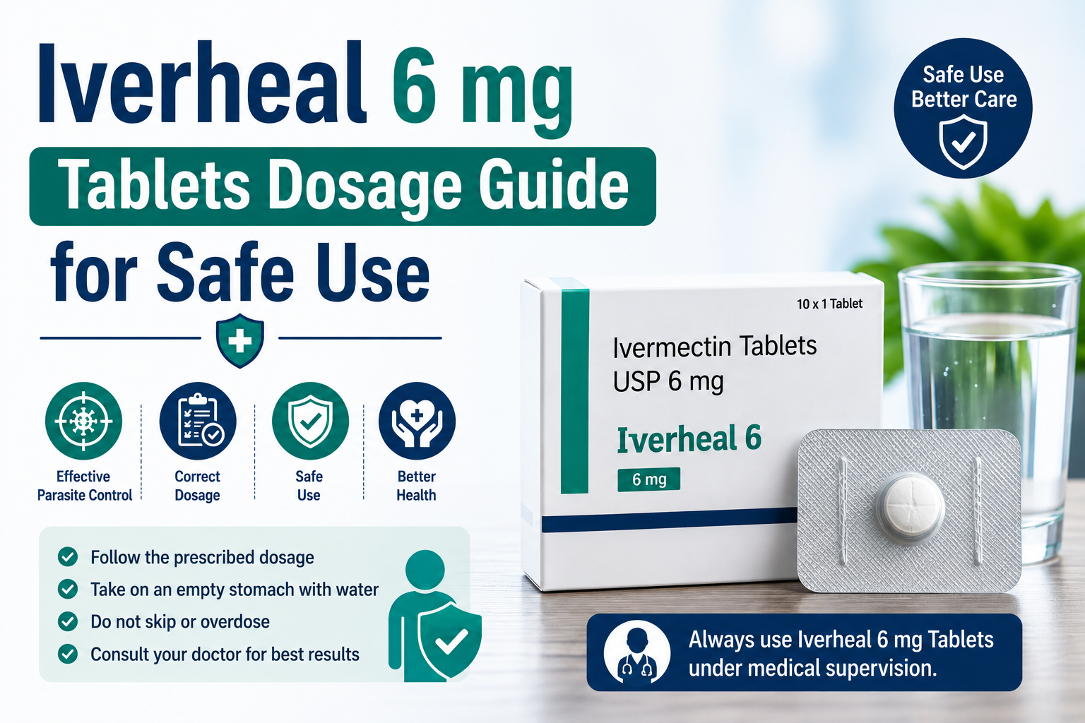 Iverheal 6 mg Tablets Dosage Guide for Safe Use