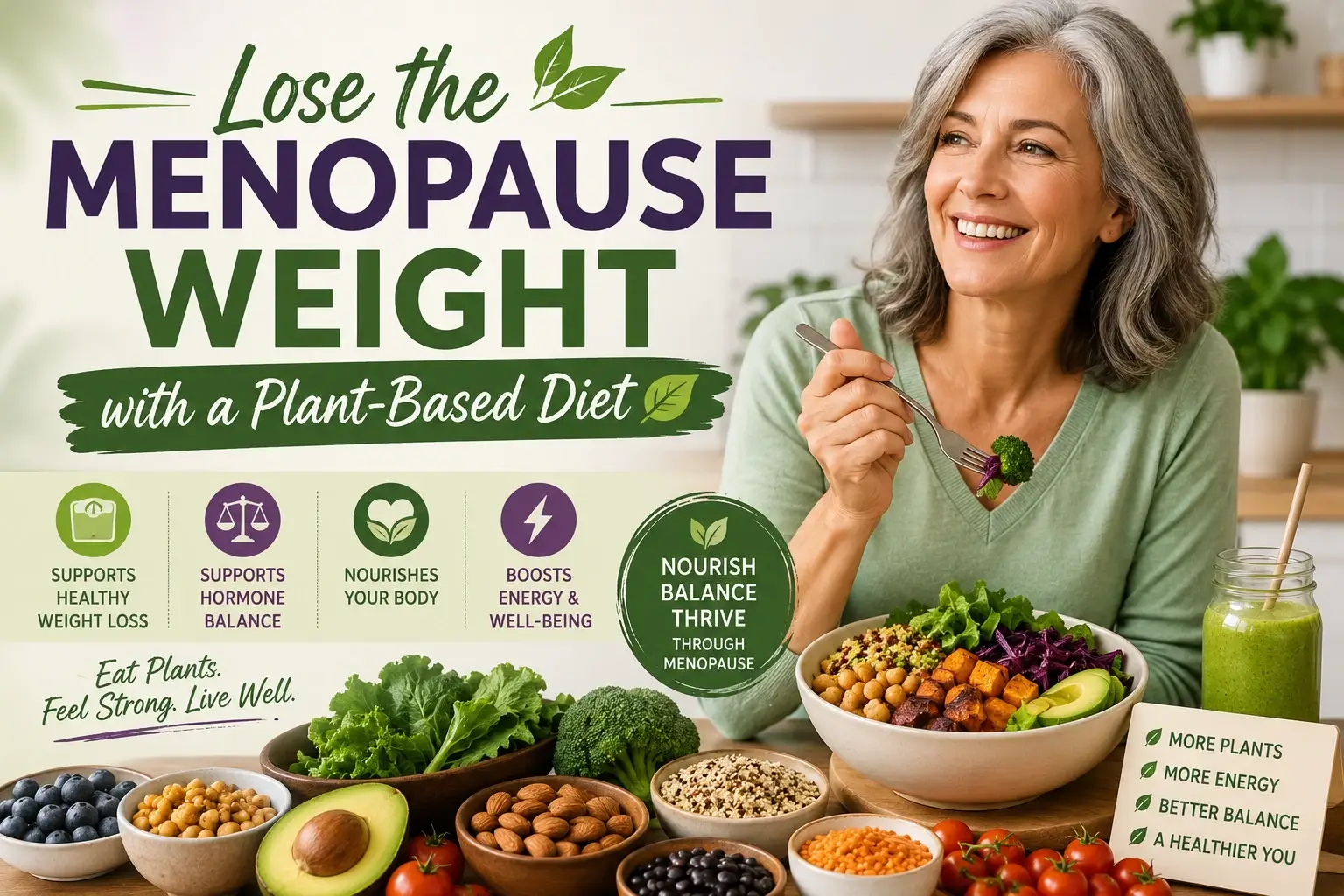 Lose the Menopause Weight with a Plant-Based Diet