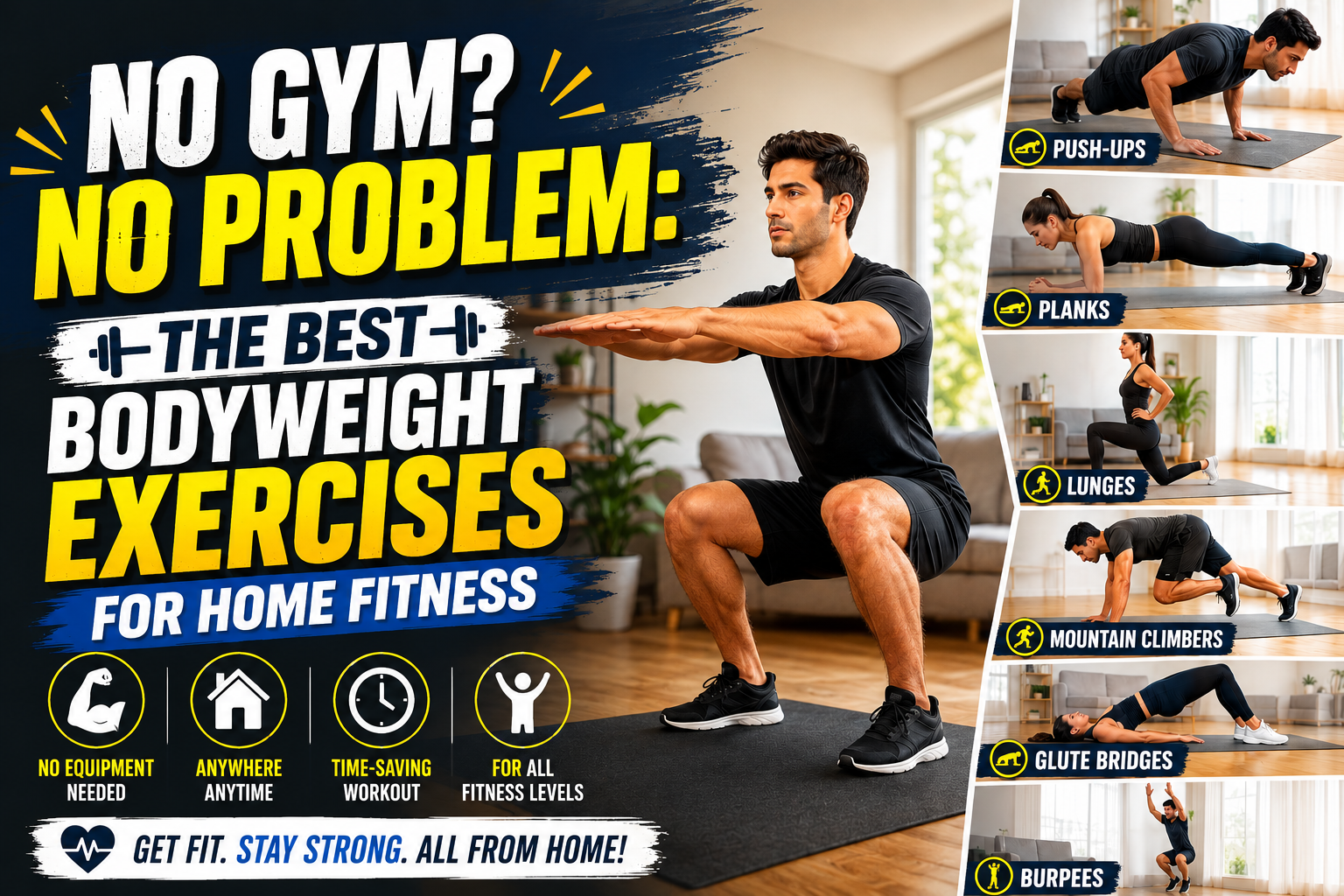 No Gym? No Problem: The Best Bodyweight Exercises for Home Fitness