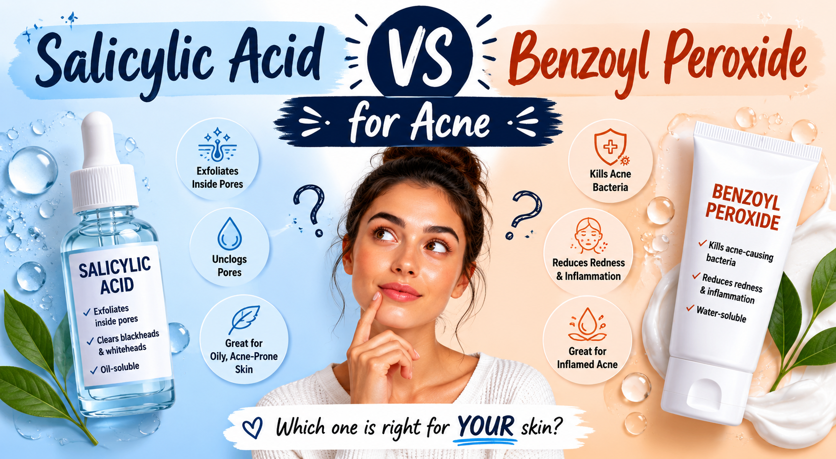 Salicylic Acid vs Benzoyl Peroxide for Acne