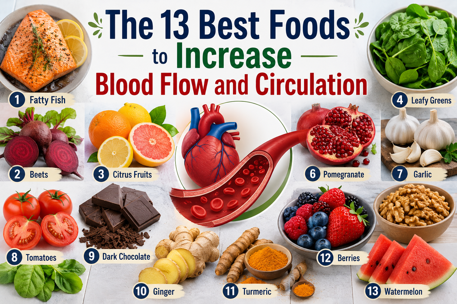 The 13 Best Foods to Increase Blood Flow and Circulation
