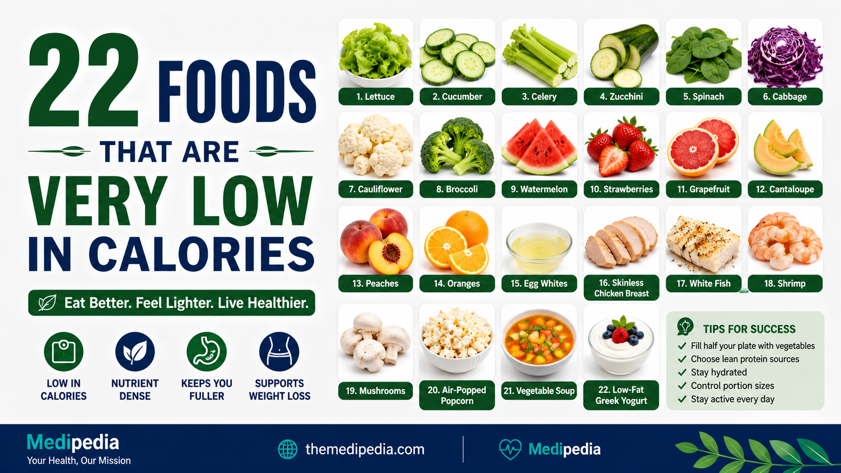 22 Foods That Are Very Low in Calories