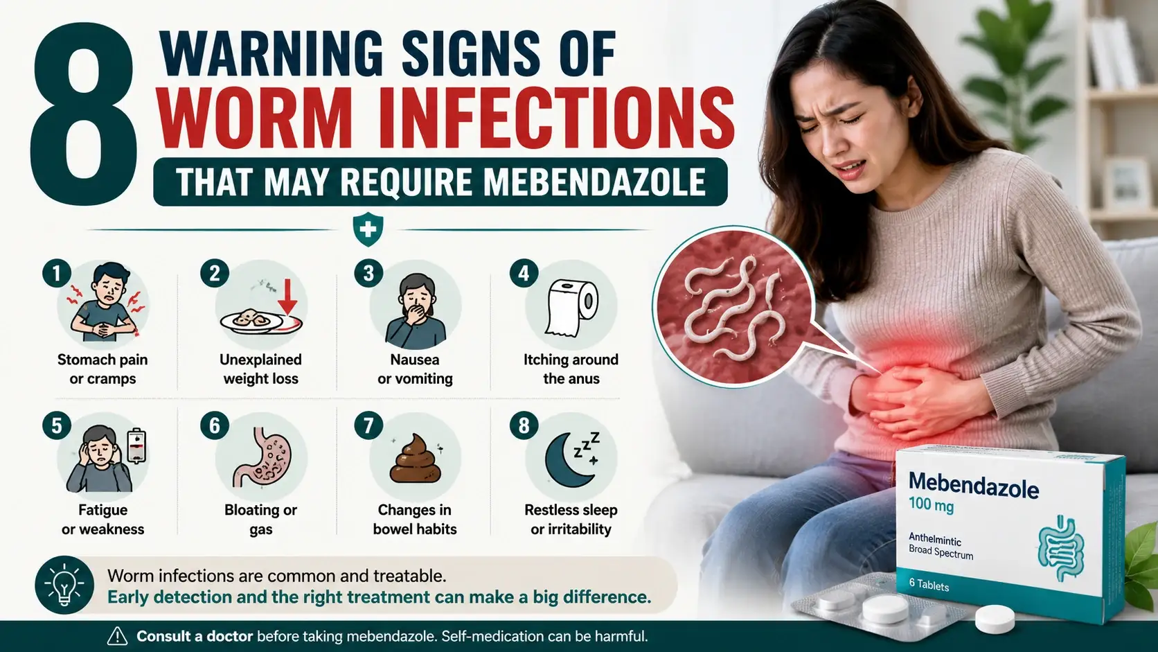 8 Warning Signs of Worm Infections That May Require Mebendazole Worm infection warning signs mebendazole