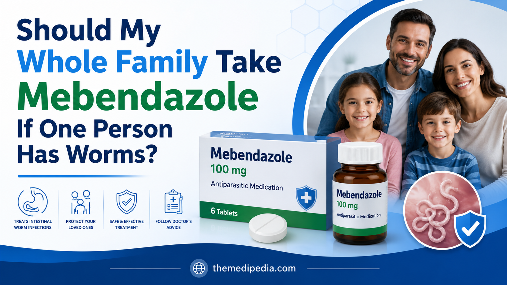 Should My Whole Family Take Mebendazole If One Person Has Worms?