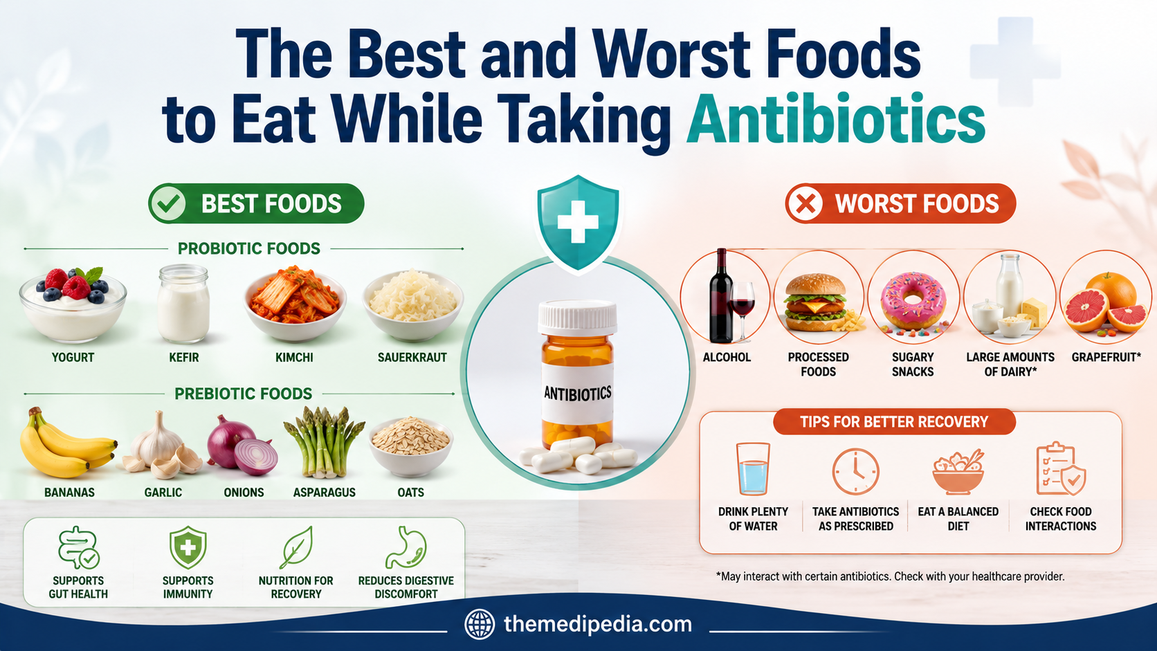 The Best and Worst Foods to Eat While Taking Antibiotics