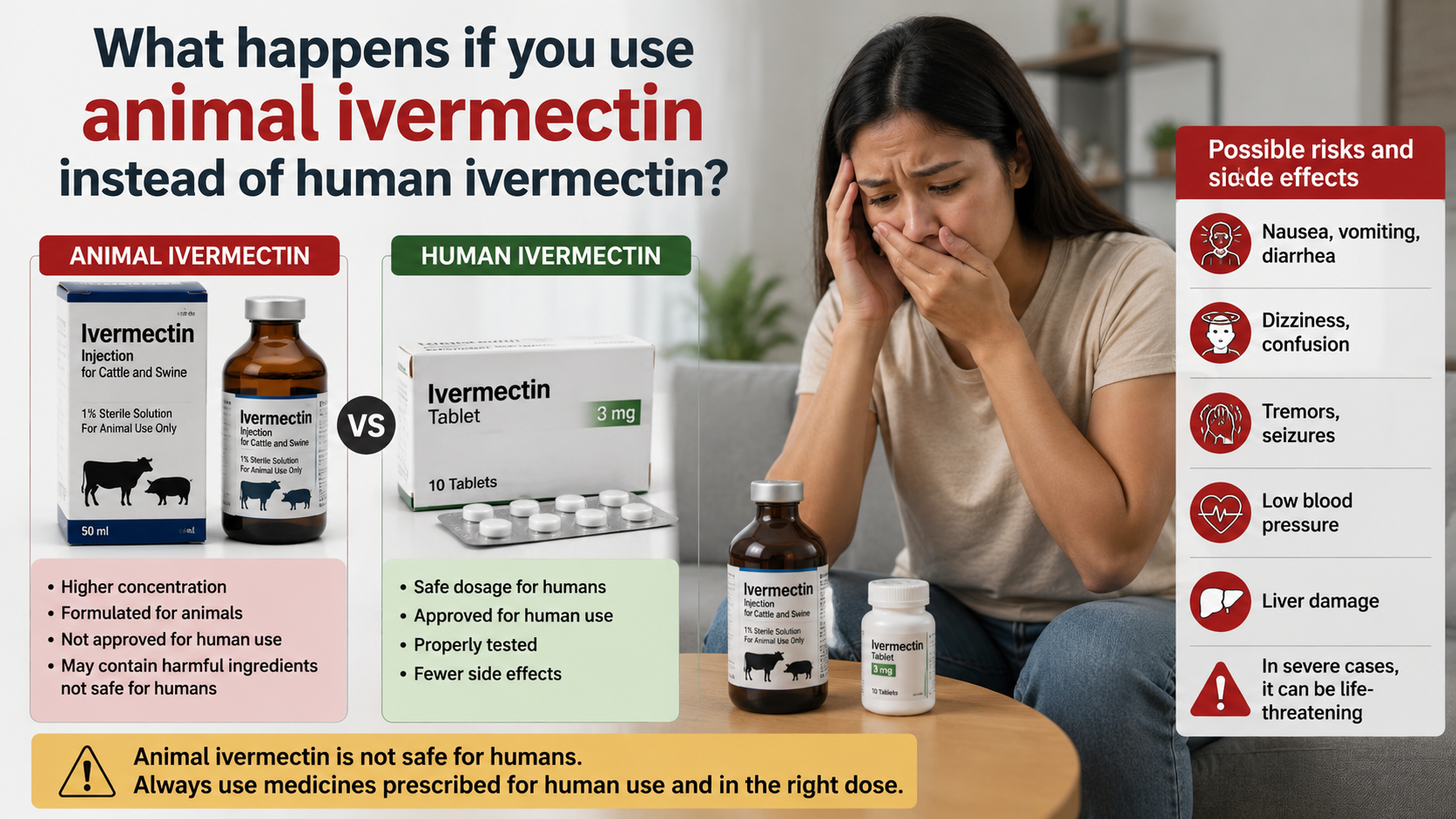 What Happens If I Use Animal Ivermectin Instead of Human Ivermectin?