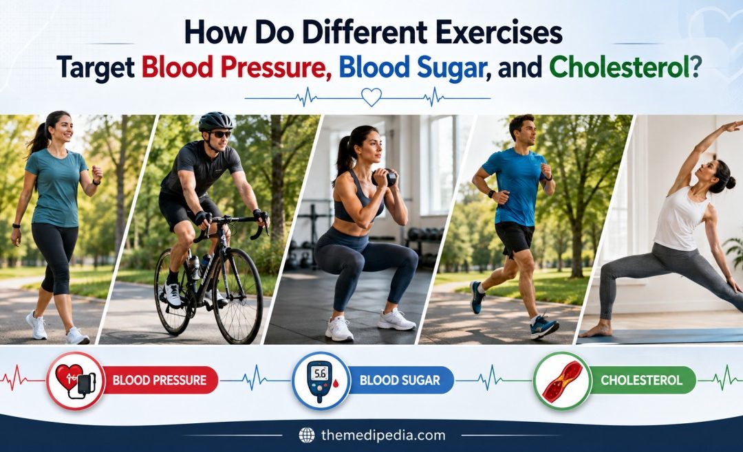 How Do Different Exercises Target Blood Pressure, Blood Sugar, and Cholesterol?